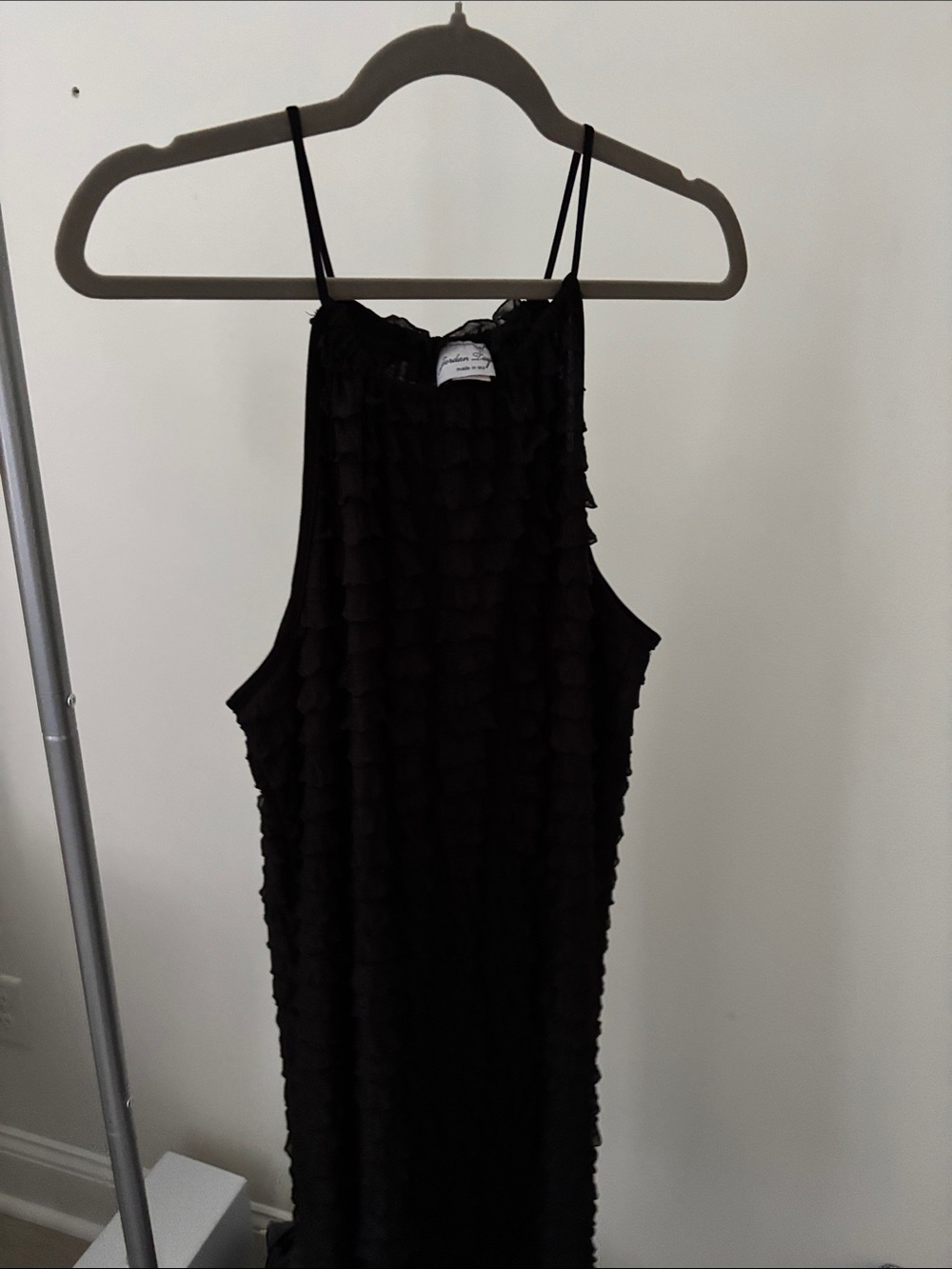 Jordan Taylor Black Ruffle Detail Top